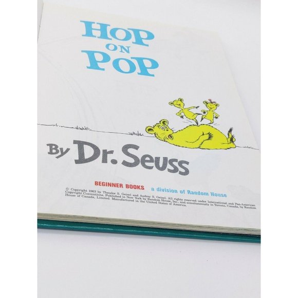 Hop on Pop Book Dr Seuss Hardcover Beginner Books - Picture 5 of 5
